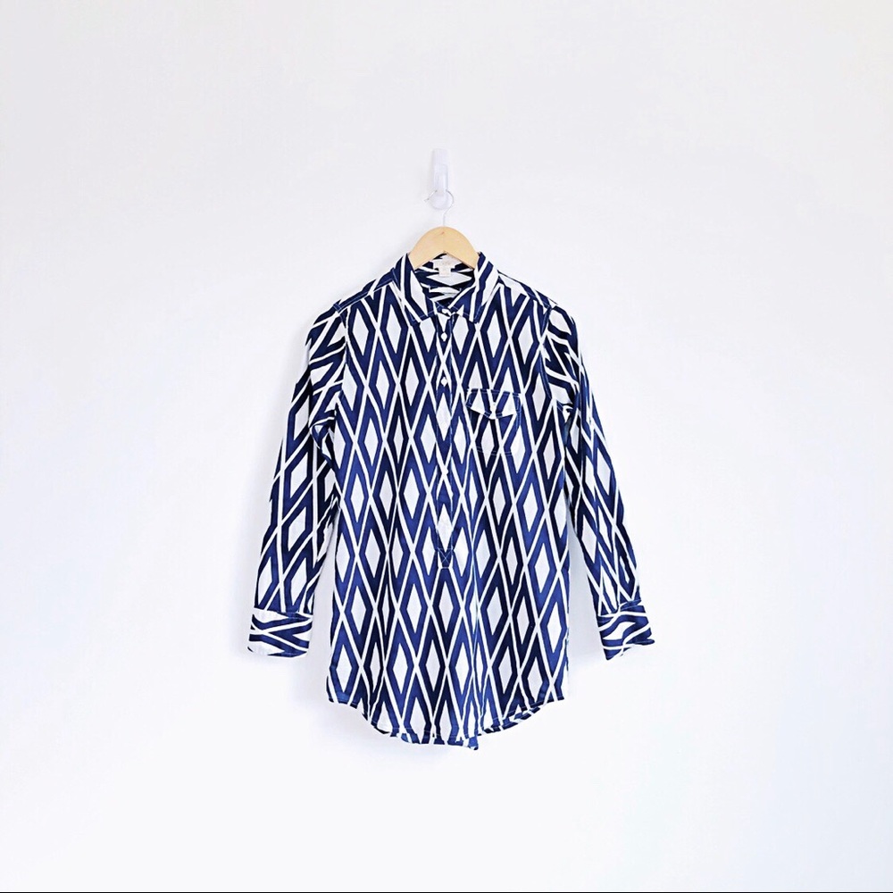 J. Crew Geometric Print Tunic - Picture 1 of 6